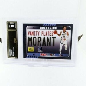 2020-21 NBA Hoops JA MORANT VANITY PLATES #2 GMA 9 Mint
